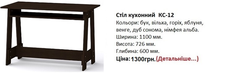 стол КС-12 Компанит, стол КС-12 цена, стол КС-12 венге, стол КС-12 купить в Киеве,