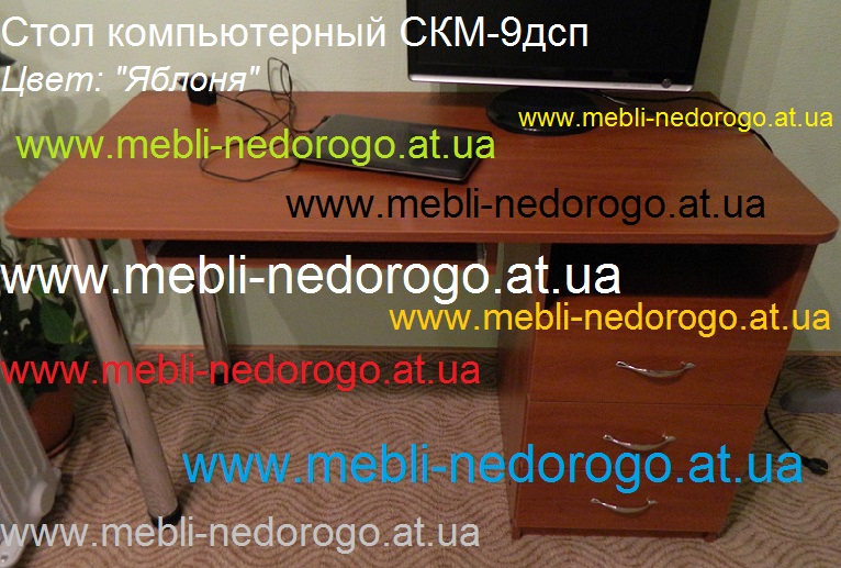 Стол компьютерный СКМ-9дсп, купить современный компьютерный стол в Киеве, стол письменный фото, компьютерный стол фото, стол для школьника и студента