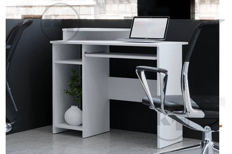 стол СКМ-1 нимфея альба, стол СКМ-1 Компанит, белый компьютерный стол,