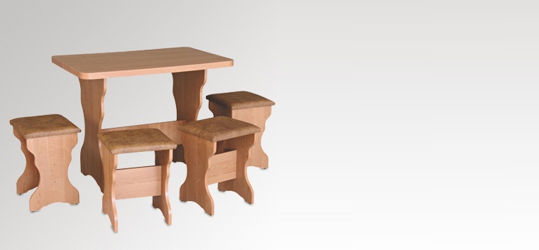 Кухонный стол с табуретами София, обеденный комплект дешево, кухонный стол с табуретами недорого